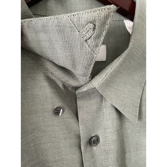 Yves Saint Laurent Men's Dress Shirt Green Button Down Cotton Blend 17 (32-33) - Picture 6 of 12